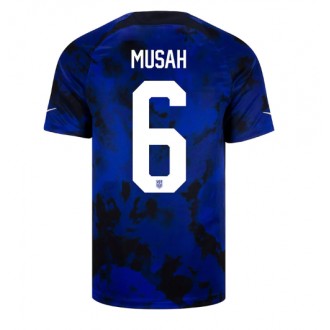 Förenta staterna Yunus Musah #6 Bortatröja VM 2022 Korta ärmar